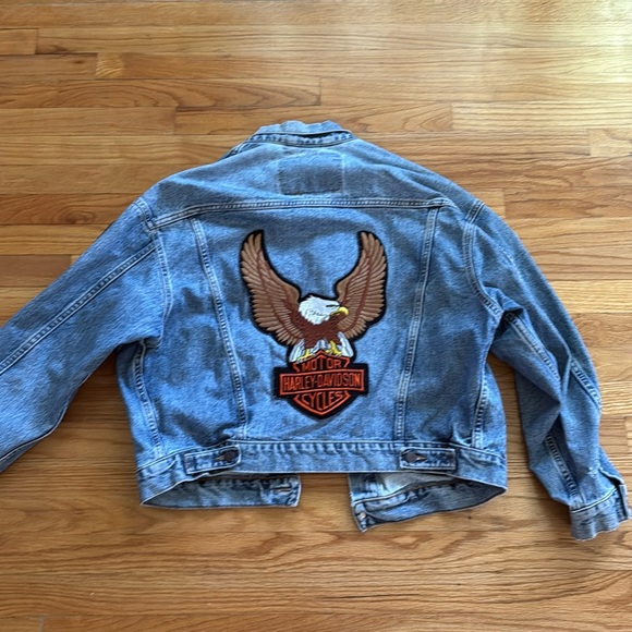 Vintage Levi's Men's (with Harley Davidson Denim MotorcyclePatches)‎ L